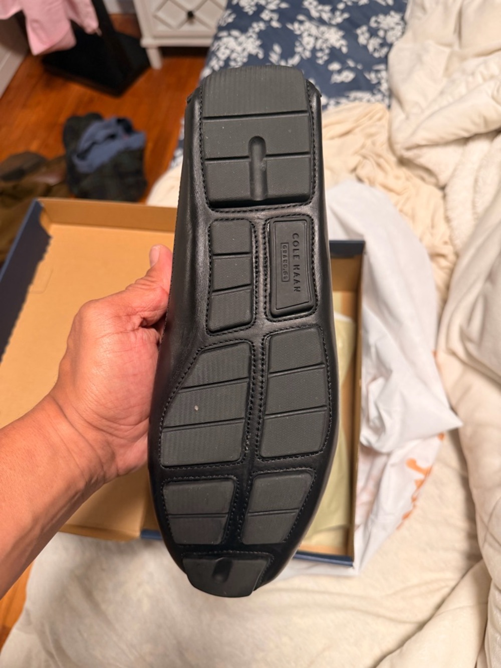 Cole Haan Black Leather Bit Slip-On Loafers - Picture 4 of 4